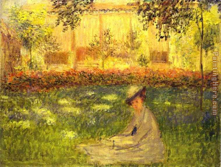 Claude Monet Woman Sitting in a Garden